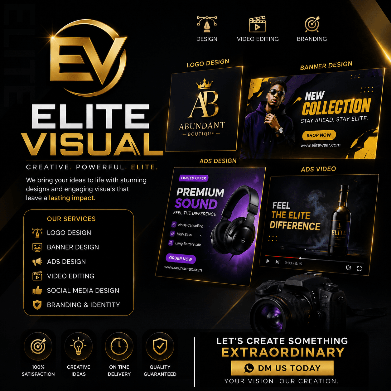 Elite visuals store banner