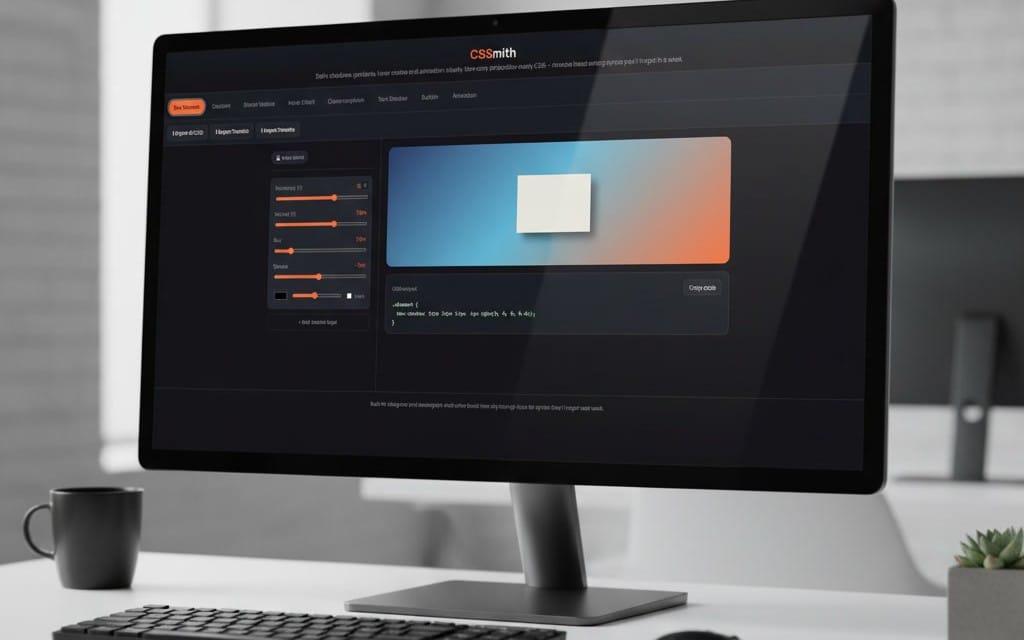 CSSmith – CSS Generator Tool for Shadows, Gradients, Hover Effects & Animations