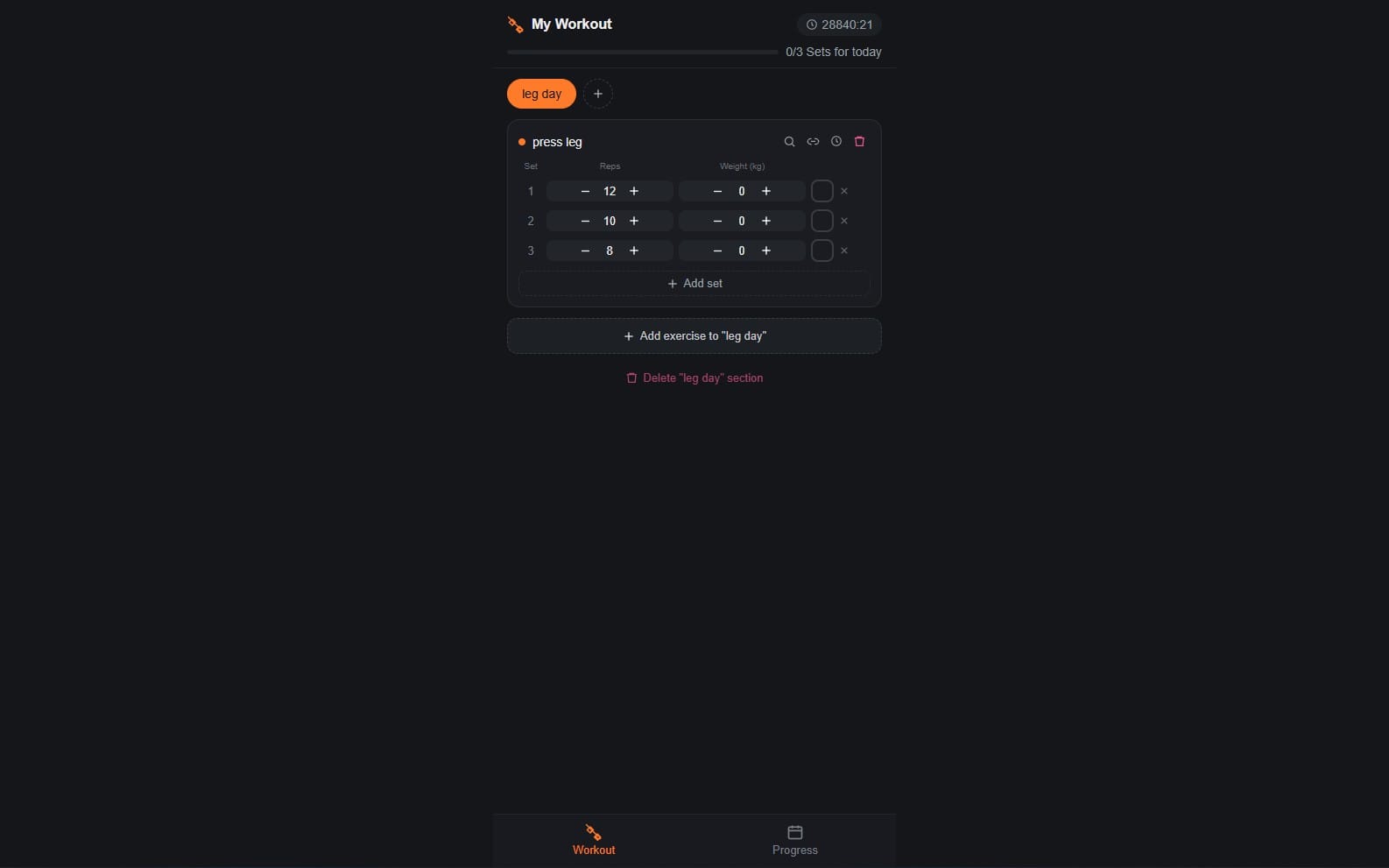 Gym Workout Tracker – Custom Workout & Progress Dashboard