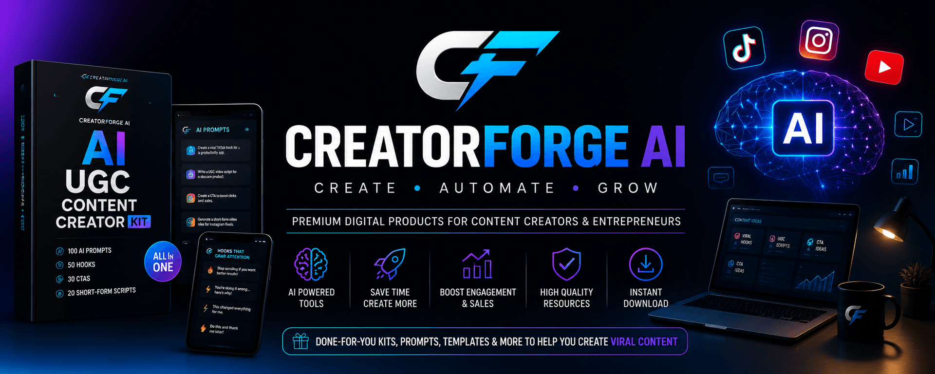 CreatorForge AI store banner