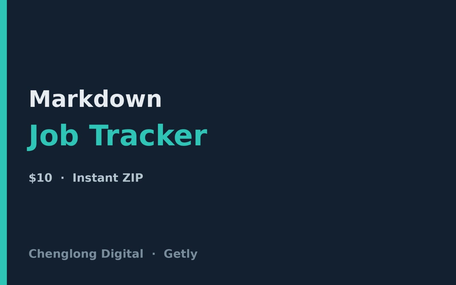 Markdown Job Tracker
