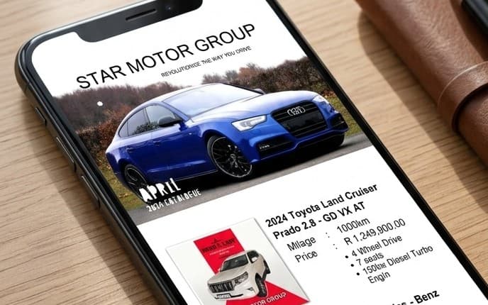 Digital Dealership Catalogue Canva Template -Fully Editable