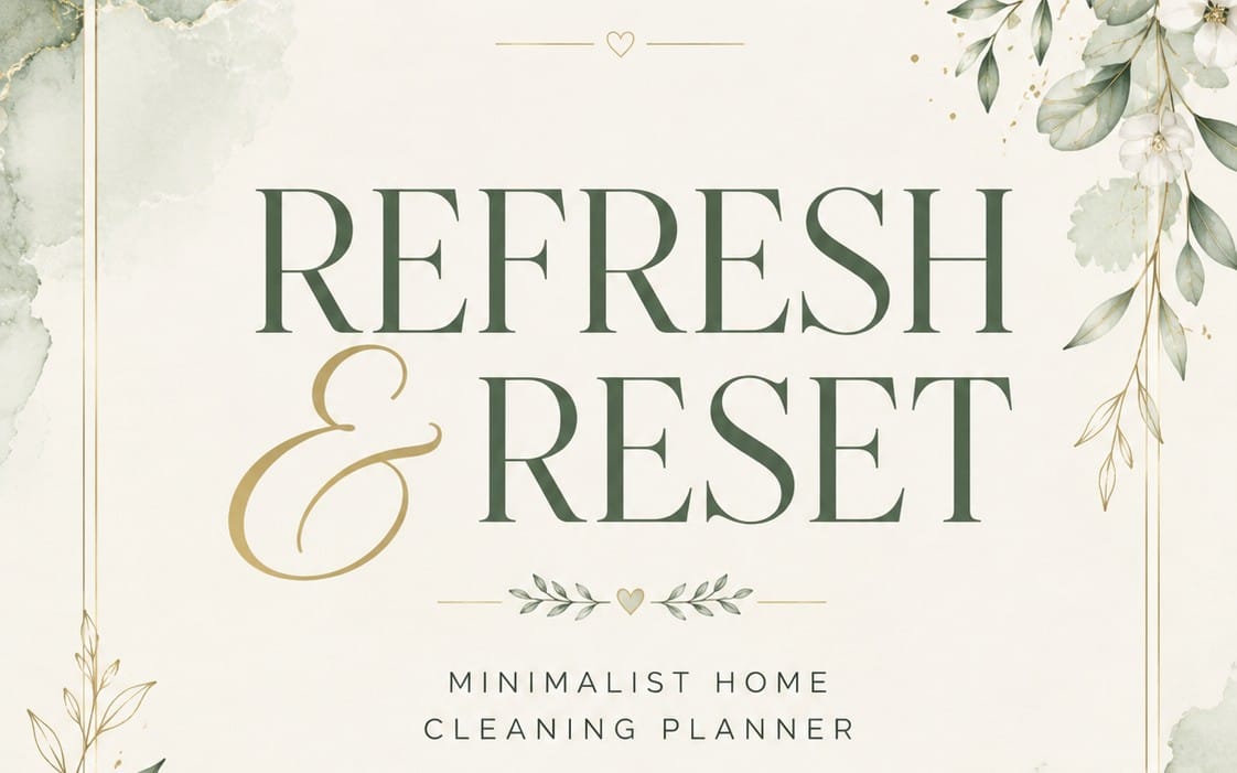 Minimalist Home Cleaning Planner