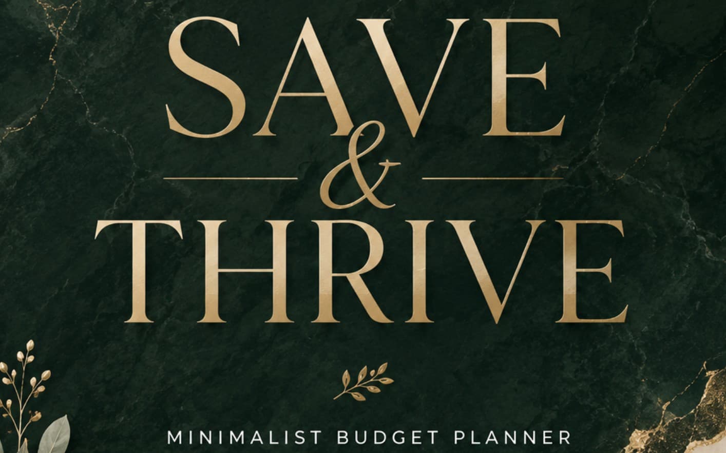 TheDigitalLoftShop - Save & Thrive Minimalist Budget Planner
