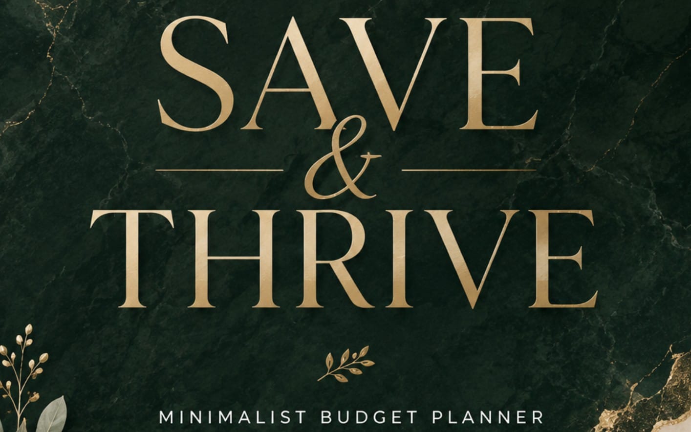 TheDigitalLoftShop - Save & Thrive Minimalist Budget Planner