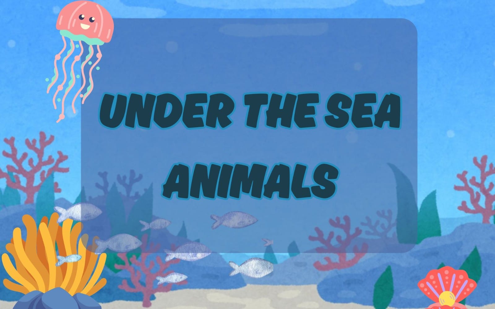 Unter dem Meer Tiere