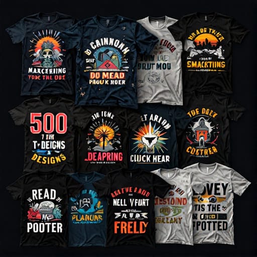 500+ T-Shirt Designs Bundle | SVG Vector | Print-on-Demand Ready