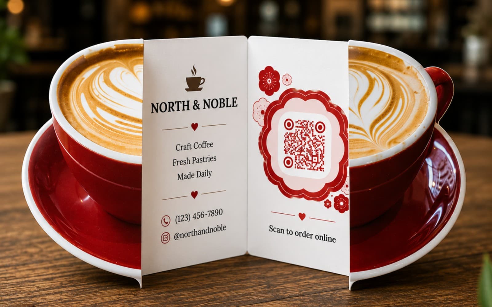 Canva editable 3D business card, QR code design, instant download
