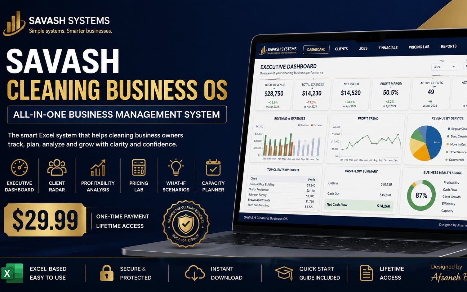 SAVASH Business OS PRO — All-in-One Business Management System