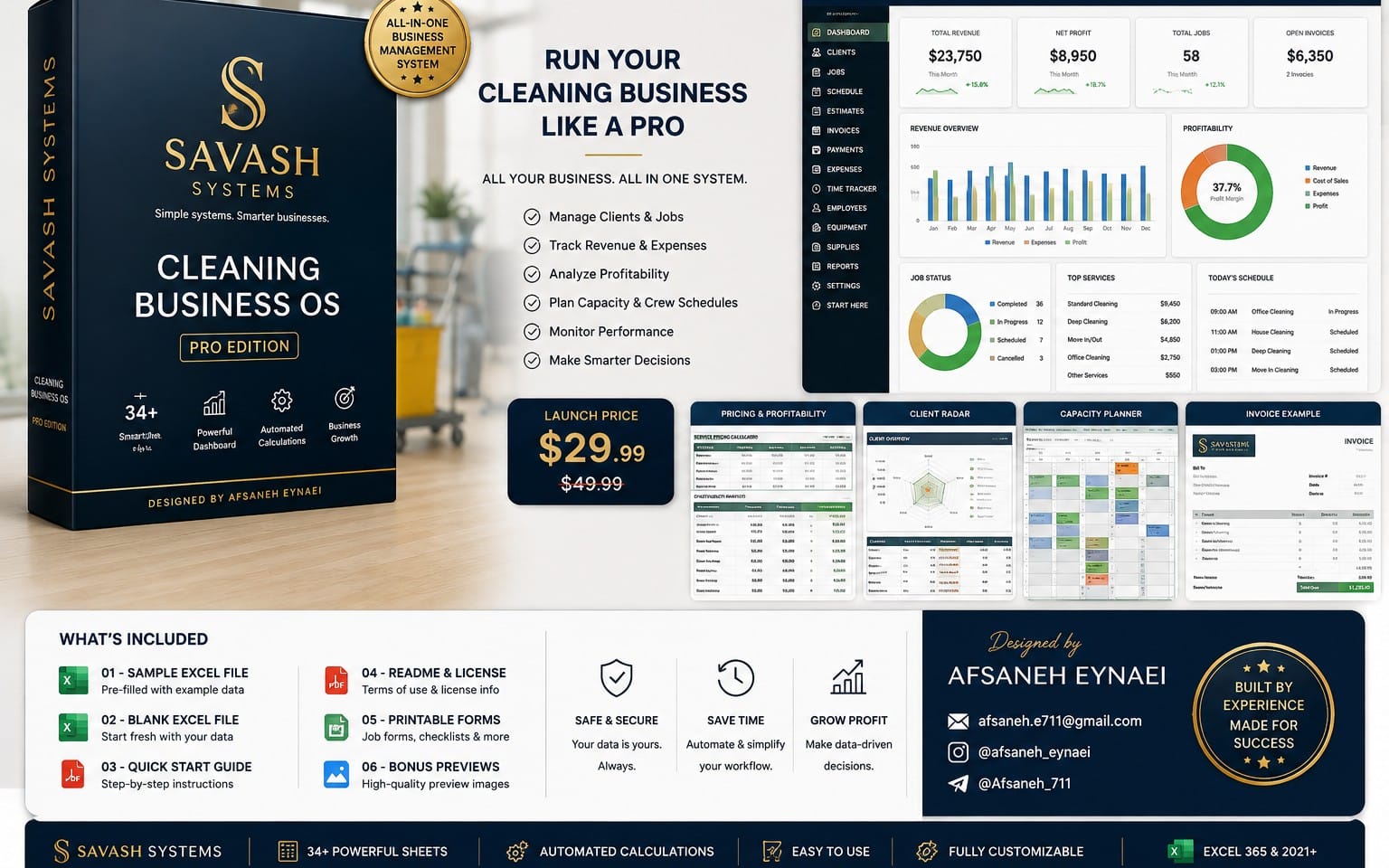 SAVASH Business OS PRO — All-in-One Business Management System