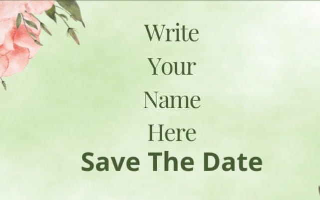 Elegant Floral Save the Date Invitation Template