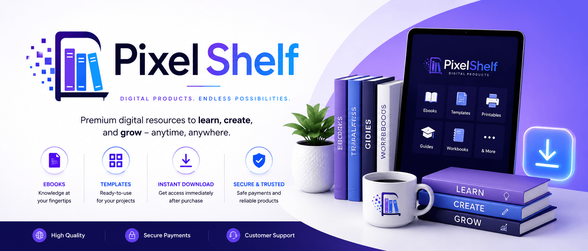 PixelShelf store banner