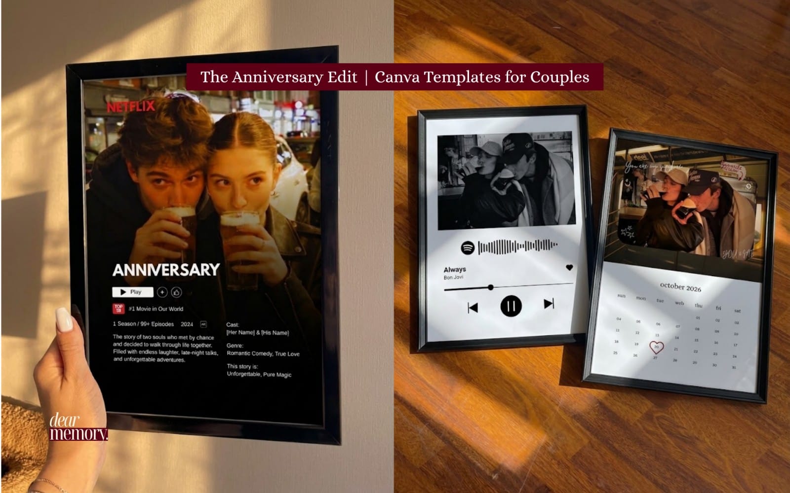 The Anniversary Edit — Aesthetic Canva Templates for Couples