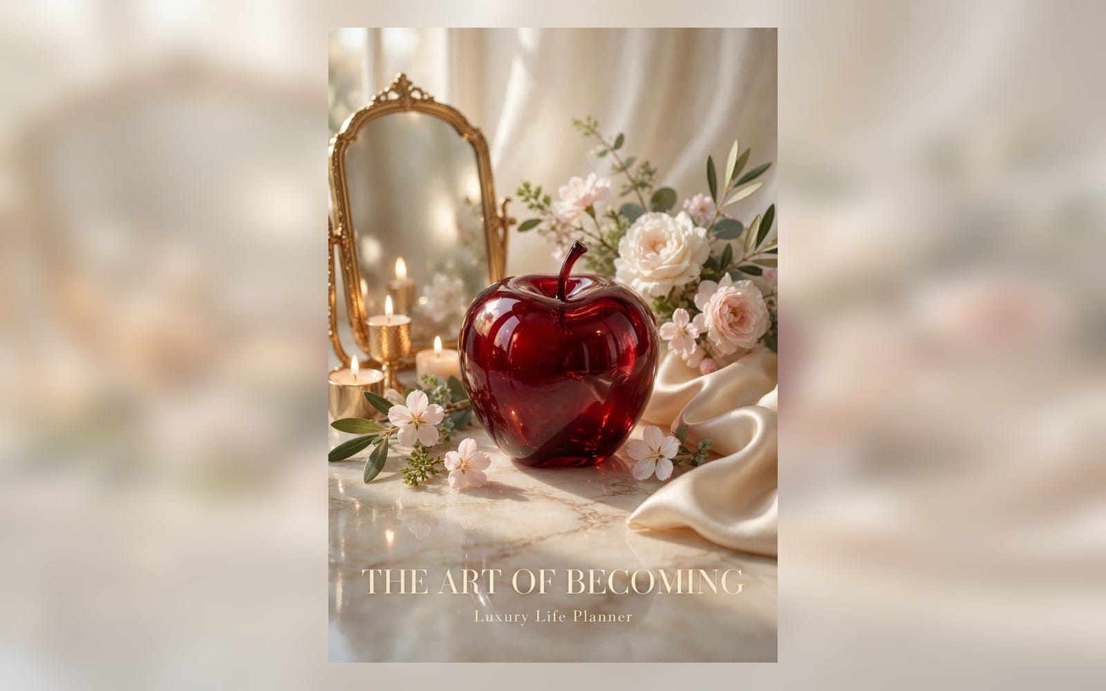 The Art of Becoming: Luxury Life Planner – Red Apple Edition