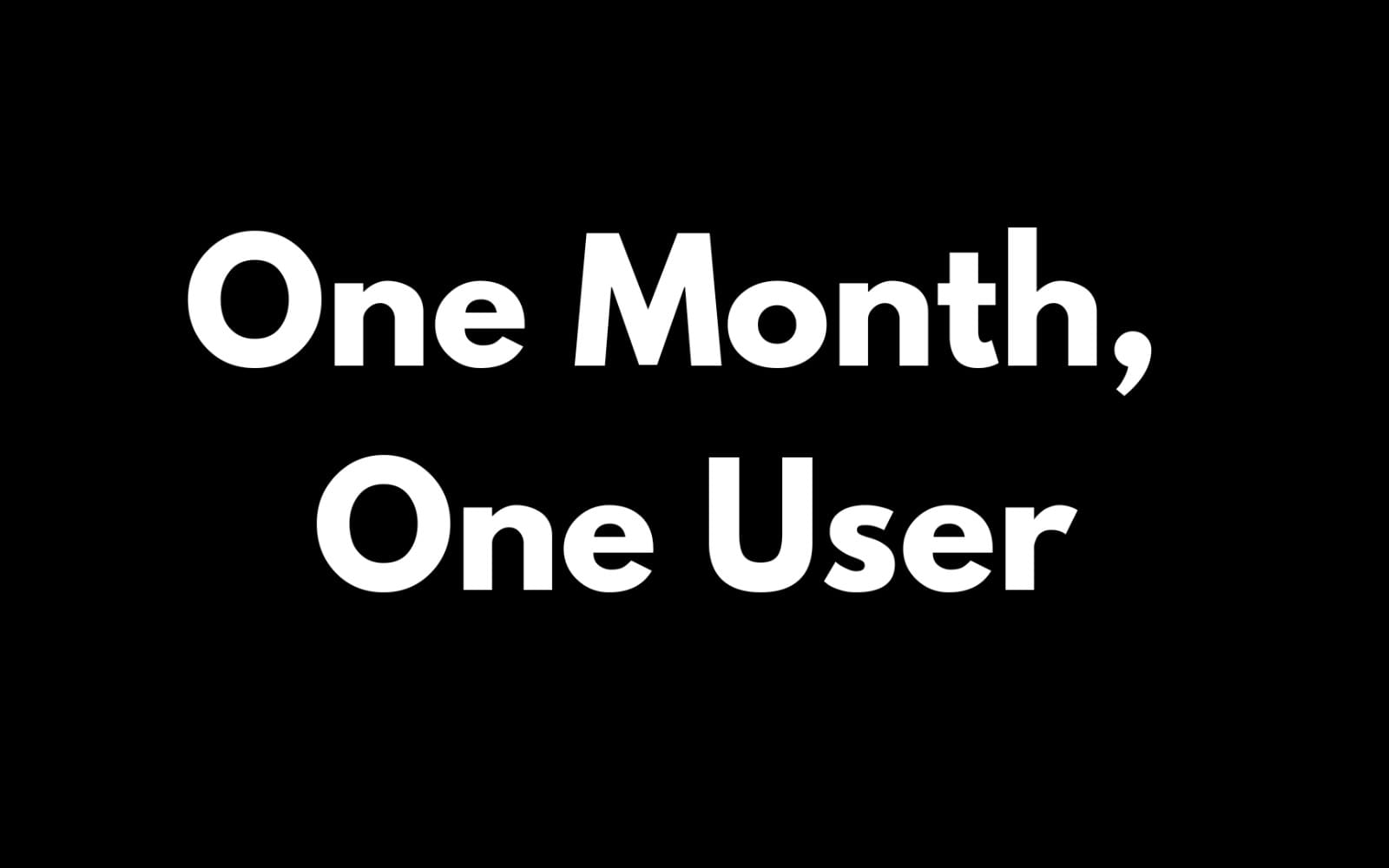 One Month 1 Connection subscription text on a black background