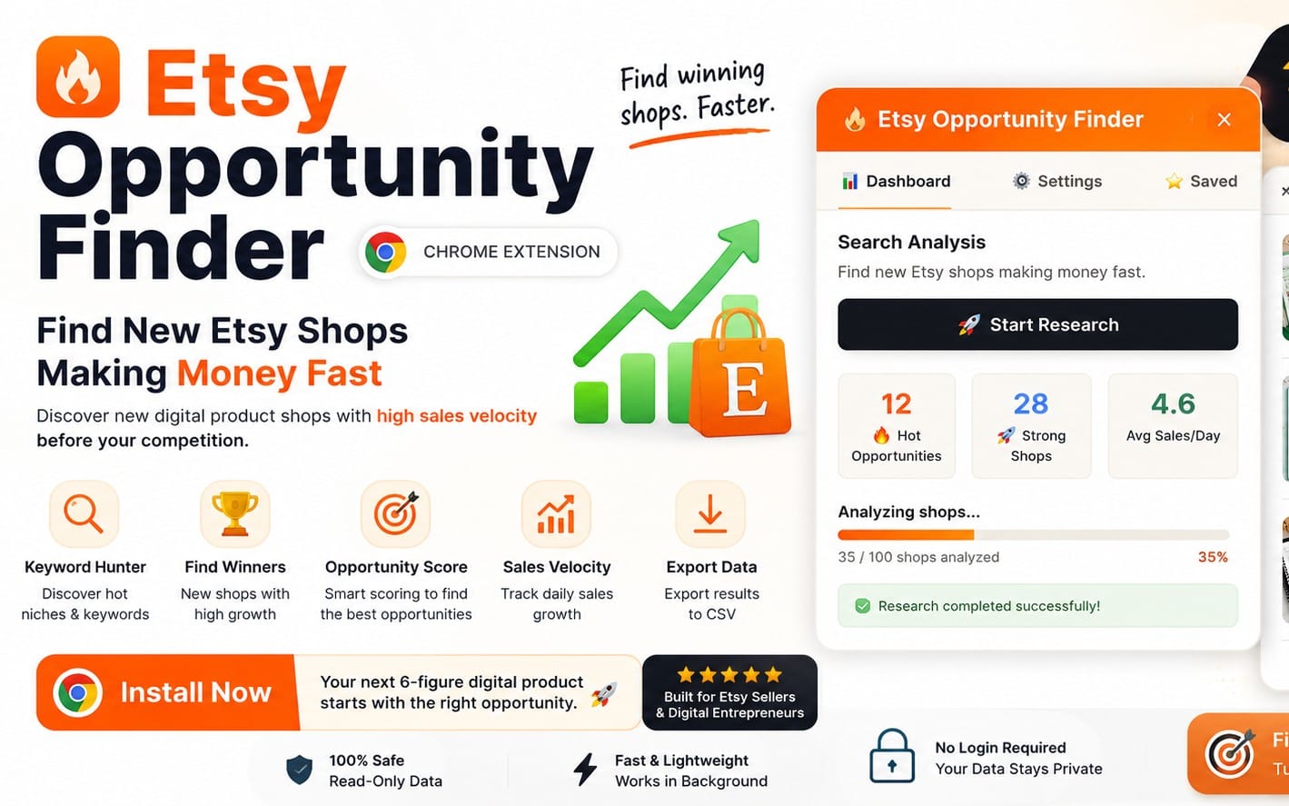 Etsy Winning Product Finder & WooCommerce Importer – Chrome Extension