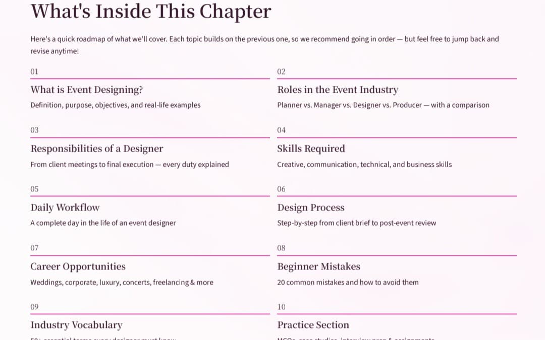 Event Design And Production Master Notes