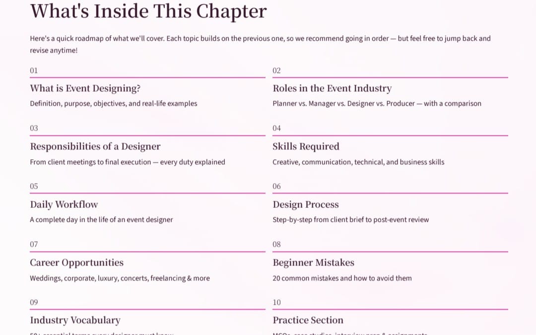 Event Design And Production Master Notes
