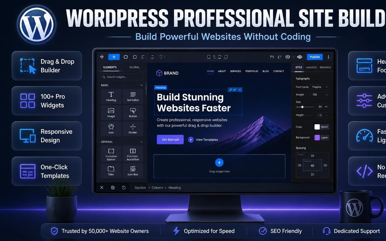 WORDPRESS PROFESSIONAL SITE BUILDER PLUGIN