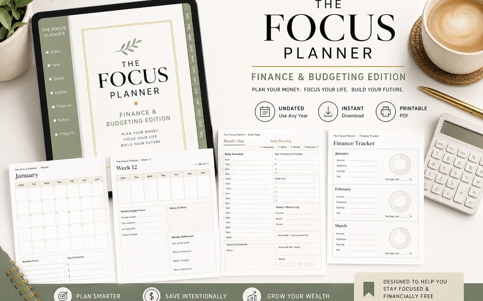 Money Management Planner | Budget, Savings & Goal Tracker