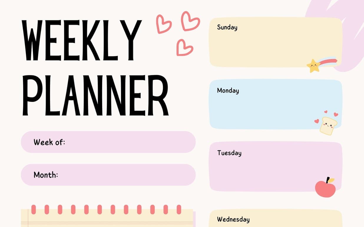 Weekly planner