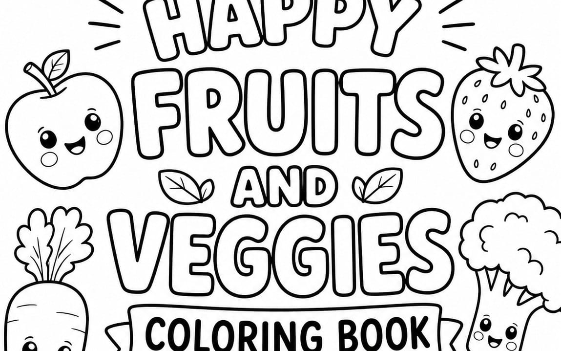 Fruits & Vegetables Coloring Pages