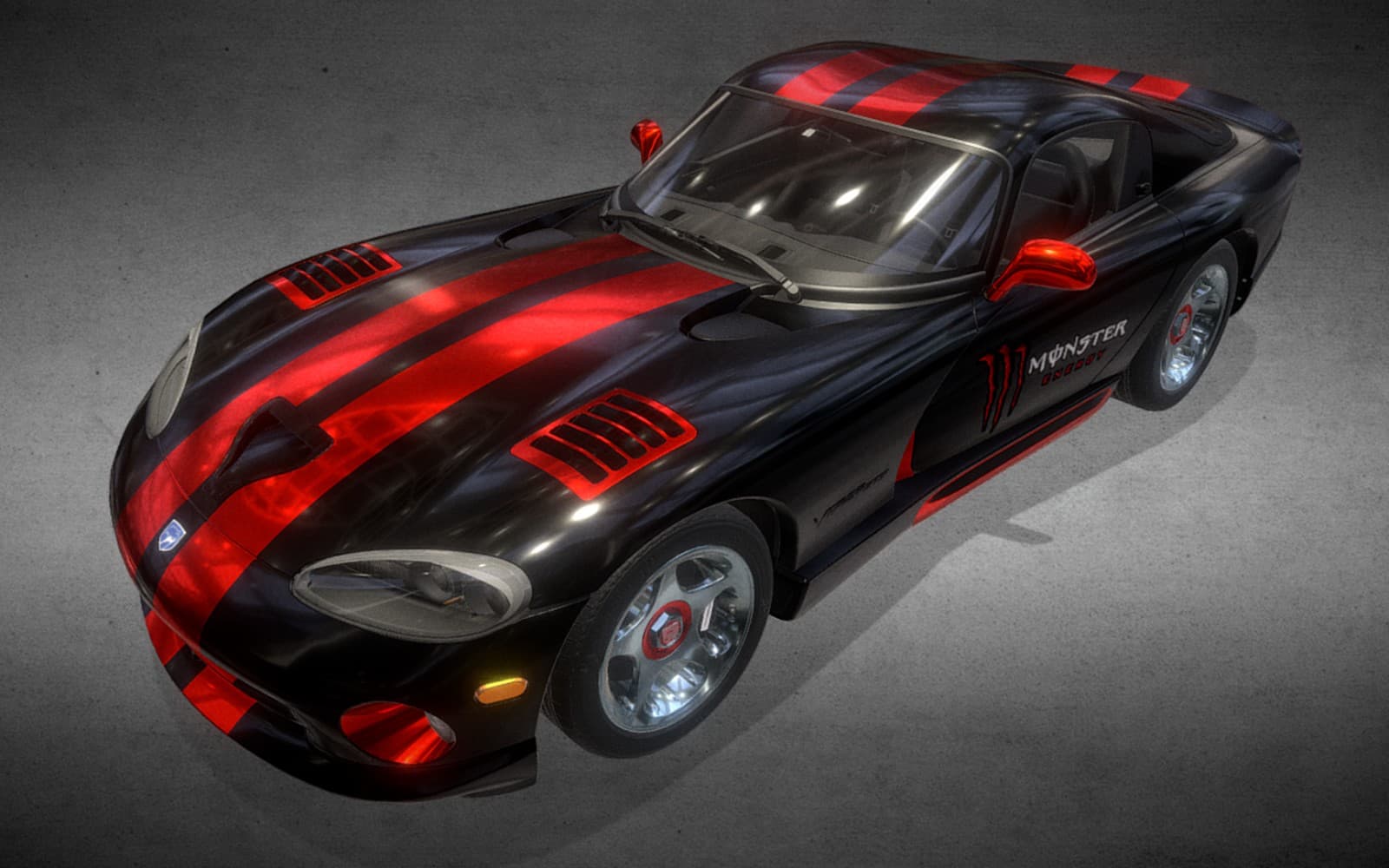1996 American V10 Sports Coupe (Inspired by Viper GTS) – High-Quality 3D Car Mod