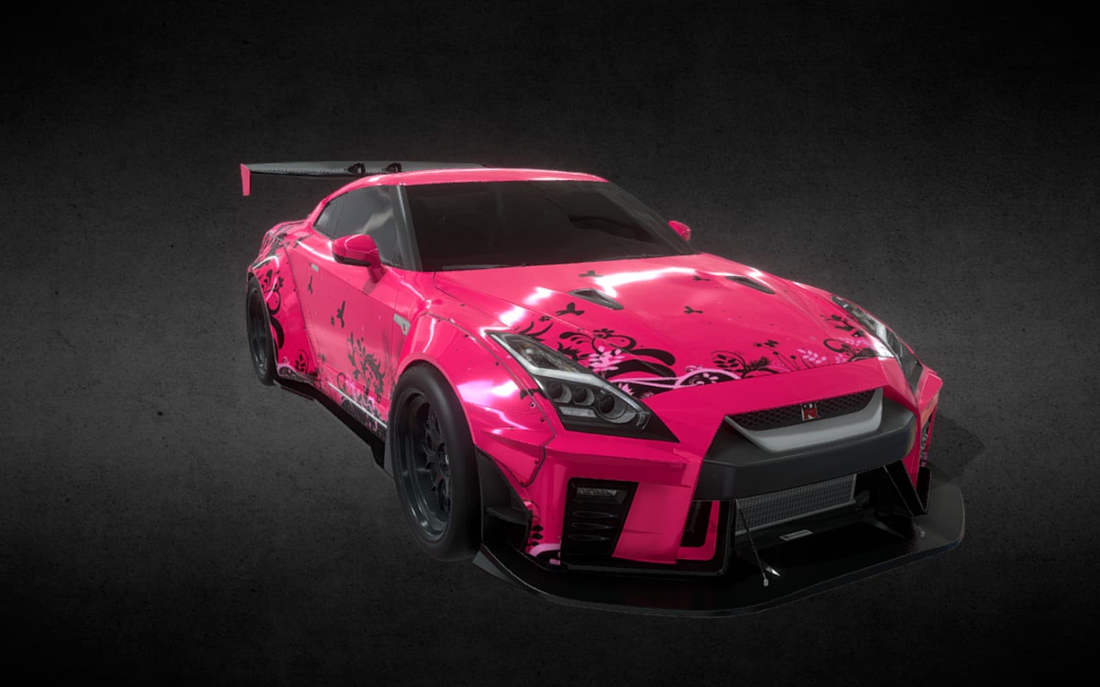 2017 Japanese Widebody Sports Coupe (Pink Anime Edition) – High-Quality 3D Car M