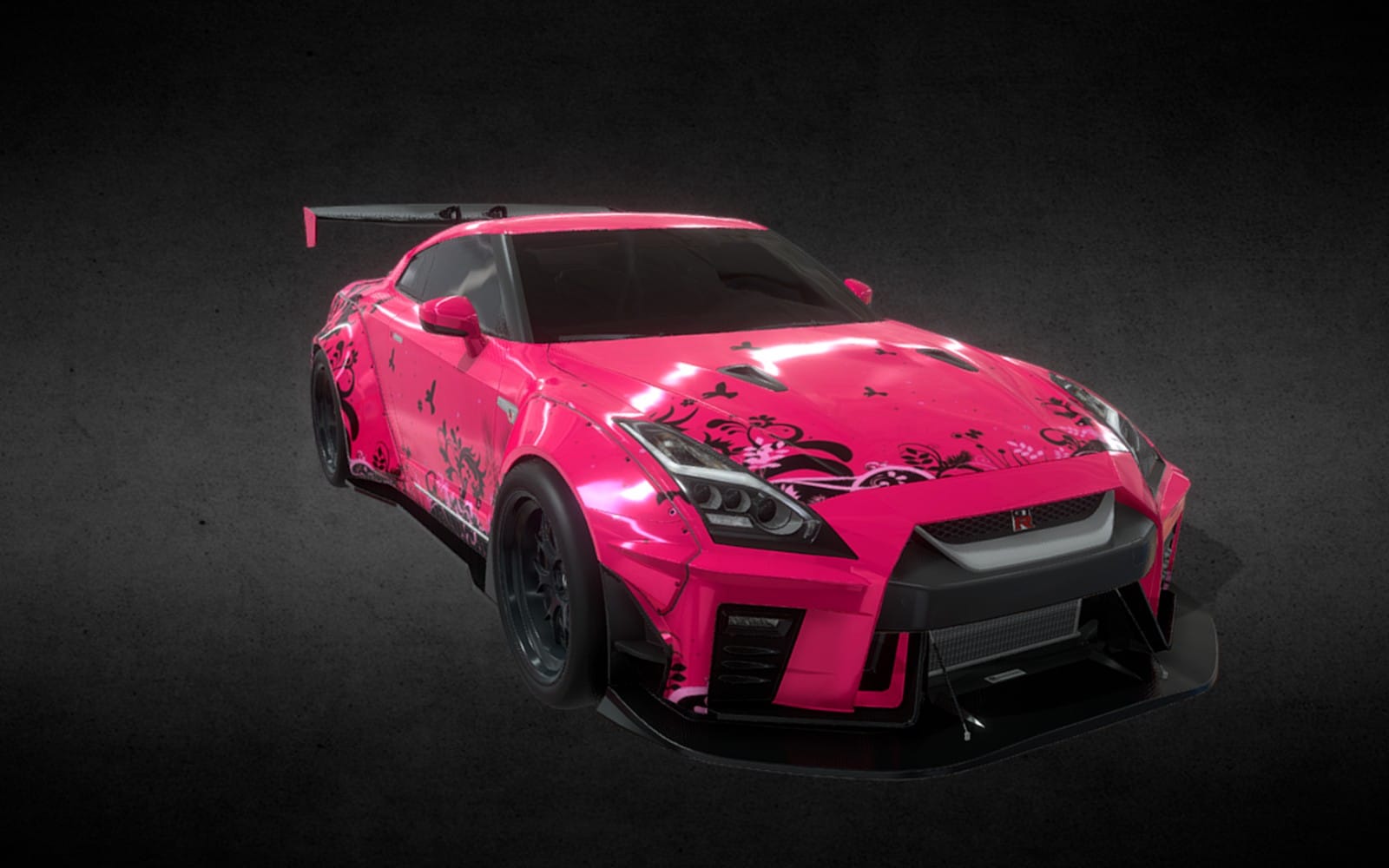 2017 Japanese Widebody Sports Coupe (Pink Anime Edition) – High-Quality 3D Car M