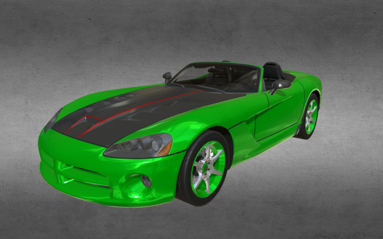 2010 American V10 Roadster (Inspired by Viper SRT-10) – High-Quality 3D Car Mode