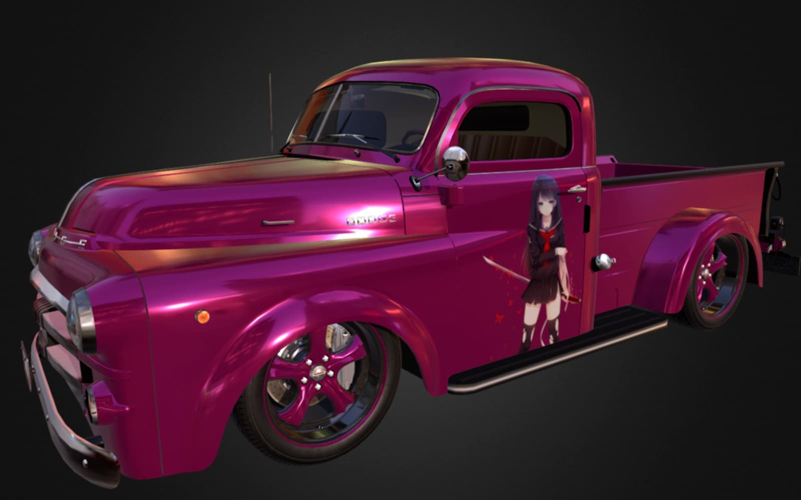 1953 Classic Vintage Pickup (Warrior Anime Edition) – Stylized 3D Vehicle Model