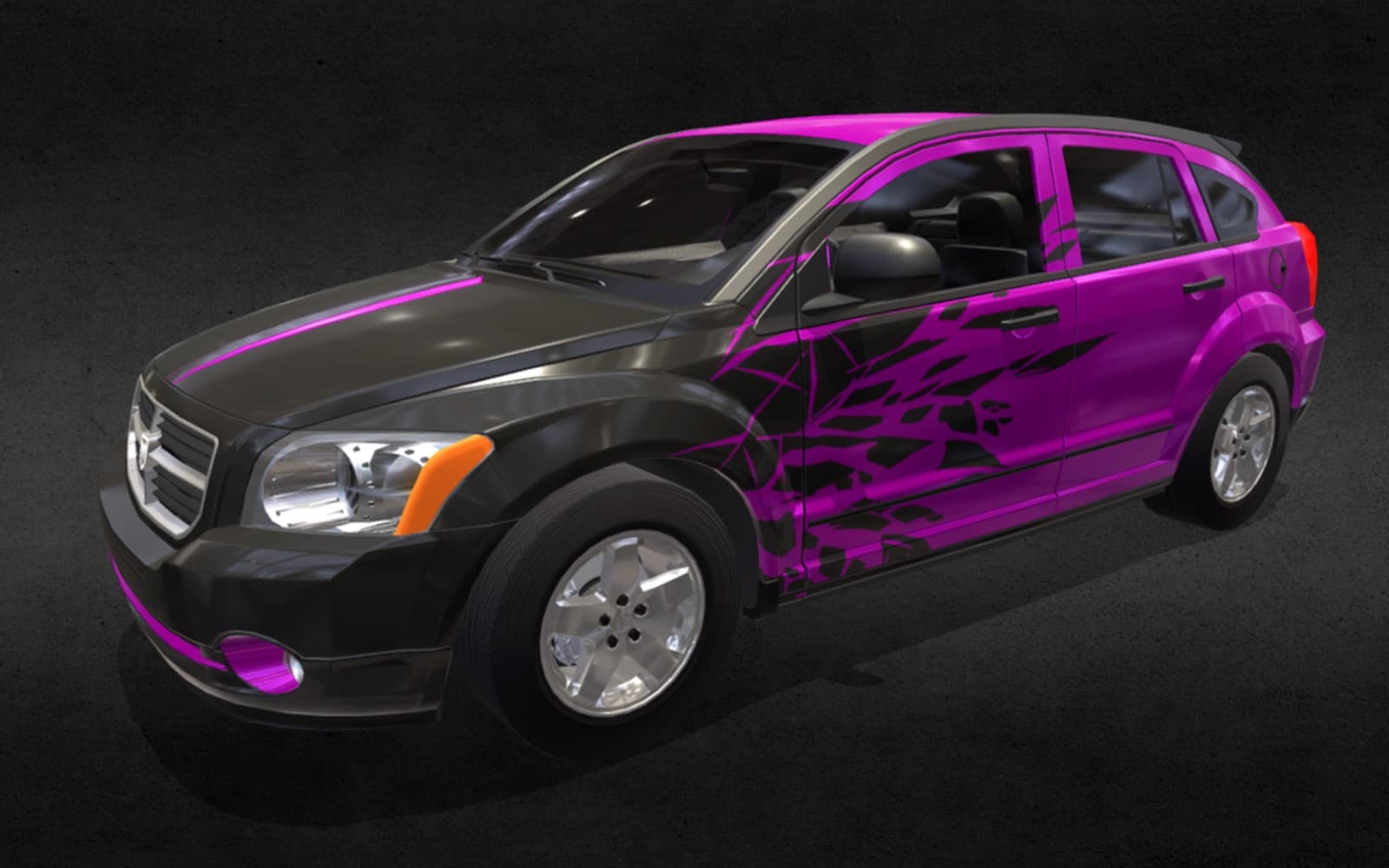 2007 American Compact Hatchback (Custom Vinyl Wrap) – High-Quality 3D Car Model