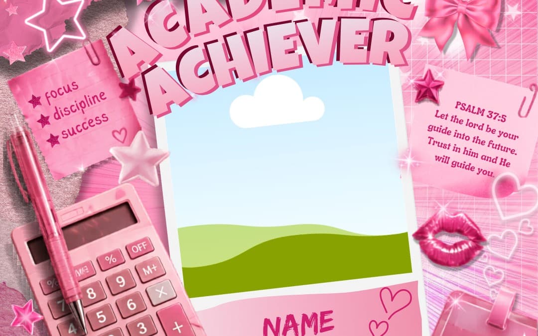 Baddie PINK Academic Achiever Blast Templates