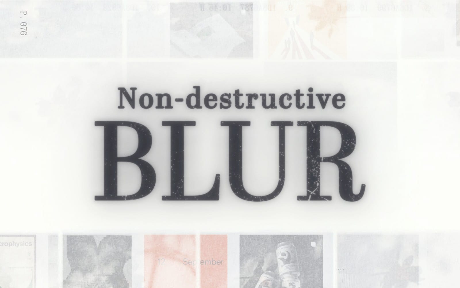 Non-destructive Blur