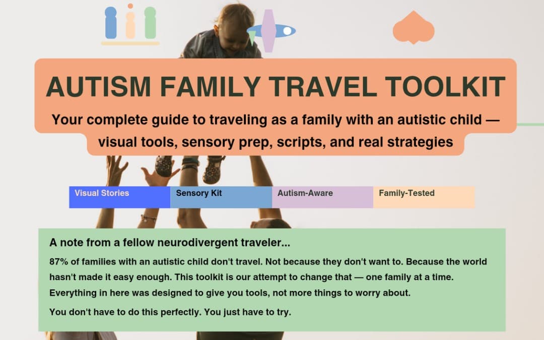 Autism Family Travel Toolkit — Sensory-Friendly Trip Planner for Autistic Children (Visual Stories, Meltdown Plan, Packing Guide PDF)