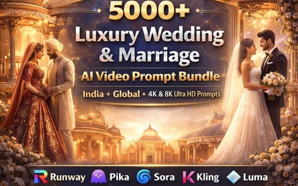 5000+ Luxury Wedding & Marriage AI Video Prompts (India + Global)