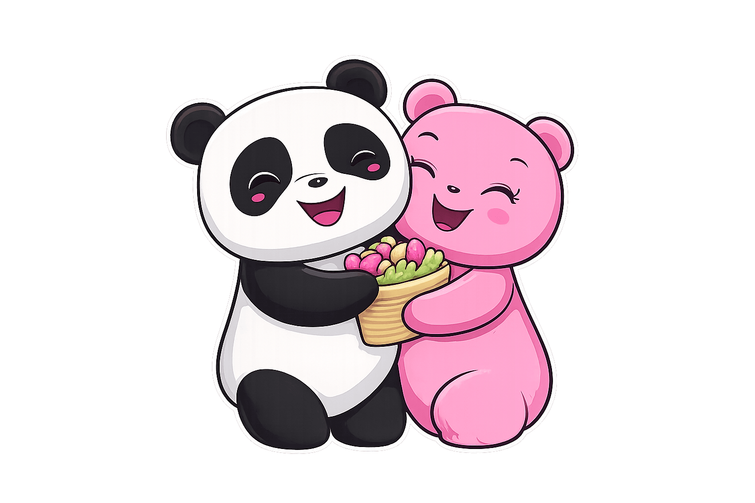Cute panda stickers