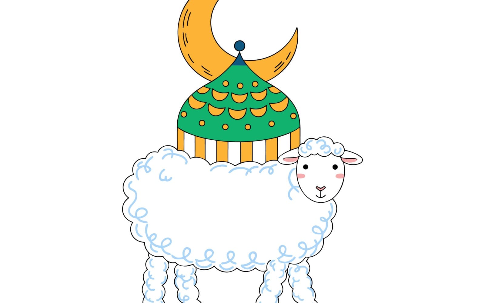 Eid al-Adha Mubarak Premium Vector Design with Islamic Elements