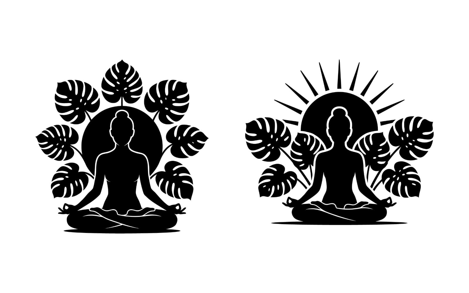 Internationale Yoga-Tag Vektorillustration mit Meditation