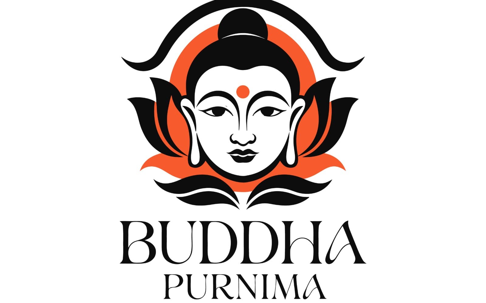 Buddha Purnima Peaceful Silhouette Vector Illustration