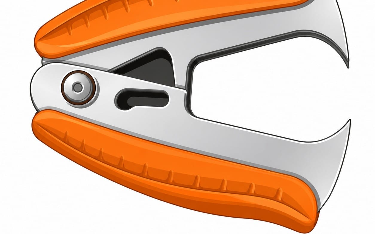 Orange Staple Remover Vector PNG