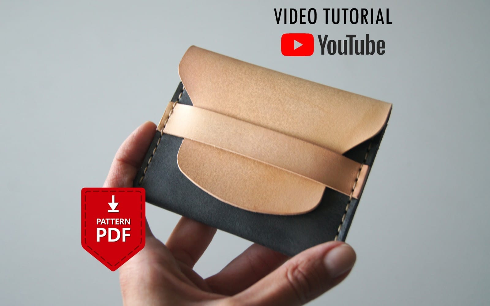 Leather flap wallet Pattern PDF
