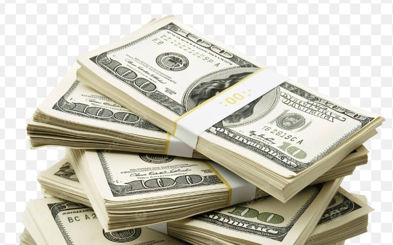 Stack of U.S. dollar bills illustrating a digital list of realistic side hustles earnings ideas