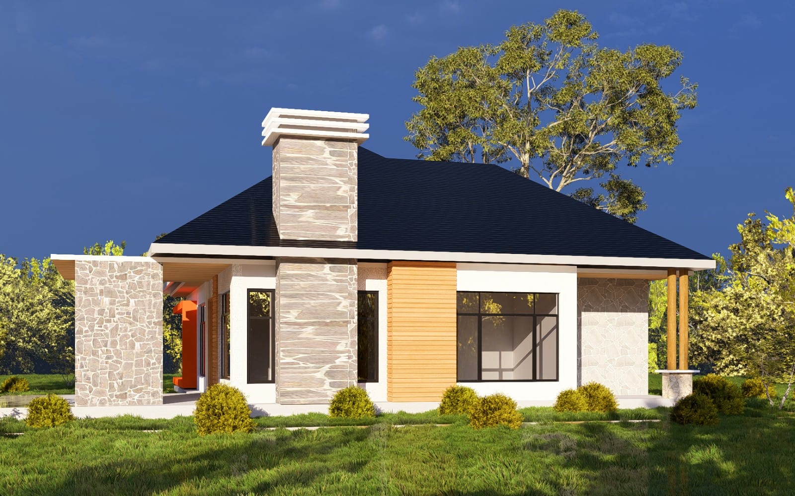 Modern 2 Bedroom Bungalow