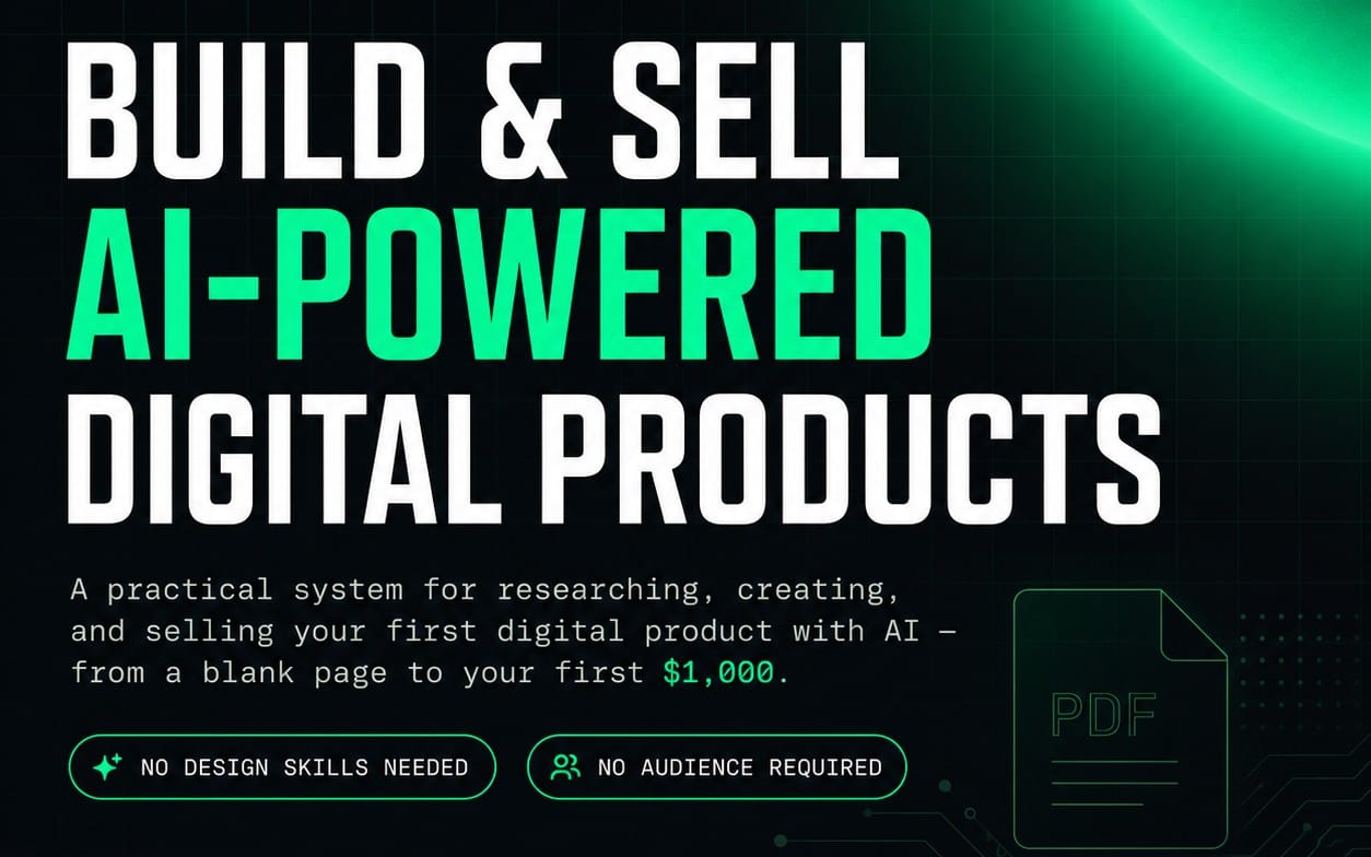 Build & Sell AI-Powered Digital Products: Zero to Your First $1,000