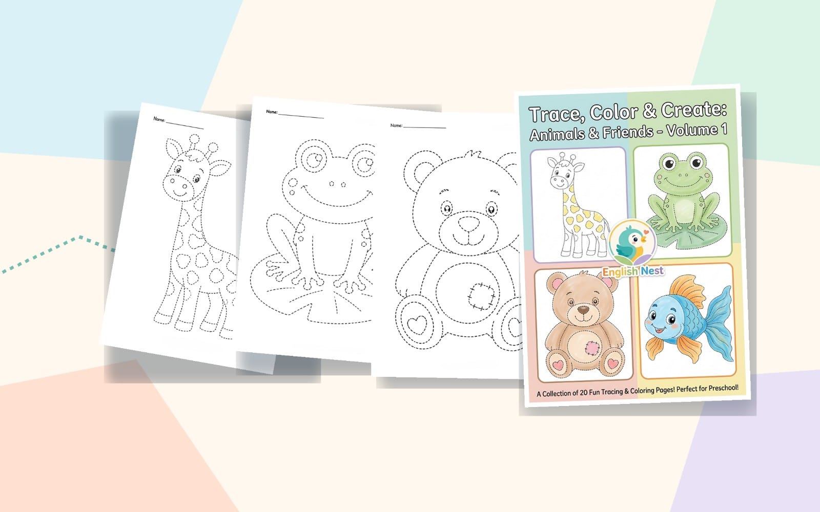Animals and friends - Tracing book