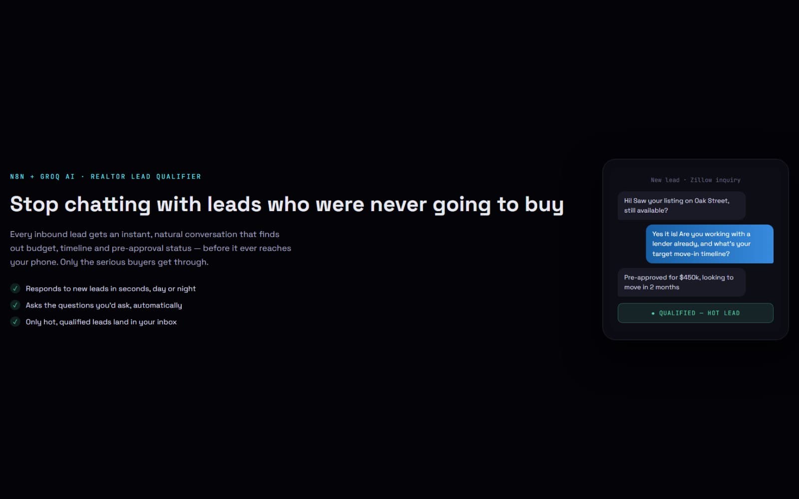 Real Estate AI Lead Qualifier — Instant Scoring & Follow-Up for Every Website Lead (n8n workflow)