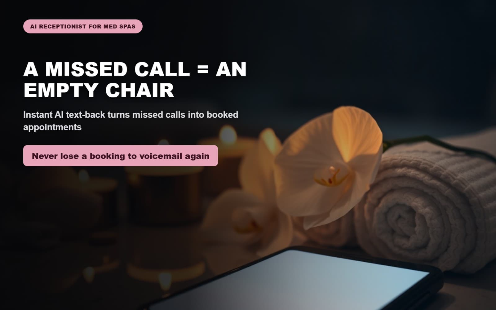 Med Spa AI Receptionist — Missed Call Text-Back & Treatment Lead Qualification (n8n workflow)