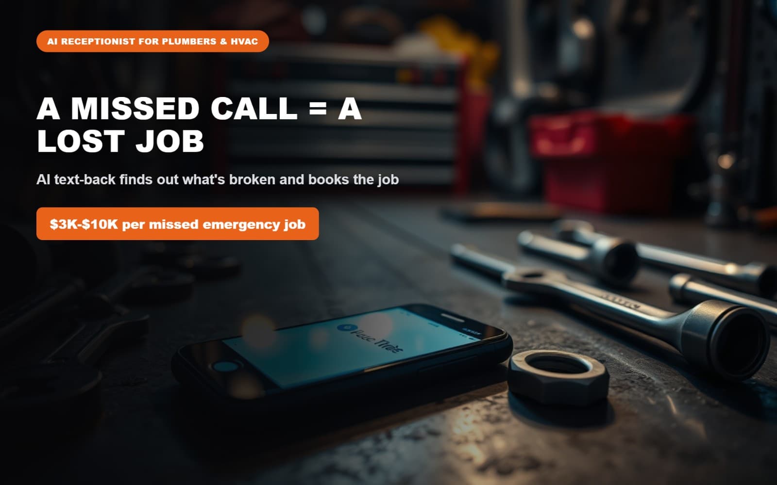 AI Receptionist for Plumbers & HVAC — Instant Missed-Call Text-Back & Job Booking (n8n workflow)