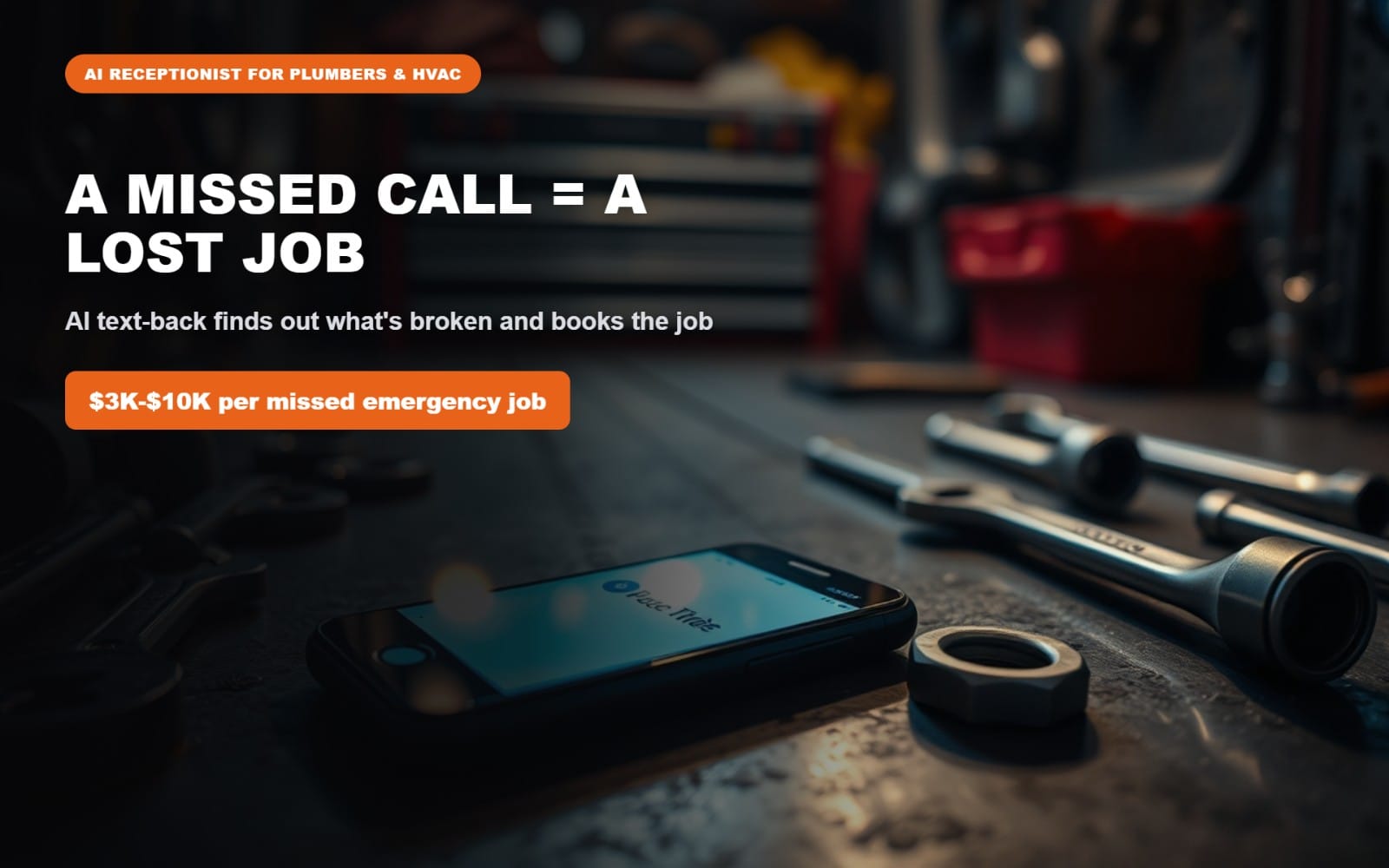AI Receptionist for Plumbers & HVAC — Instant Missed-Call Text-Back & Job Booking (n8n workflow)
